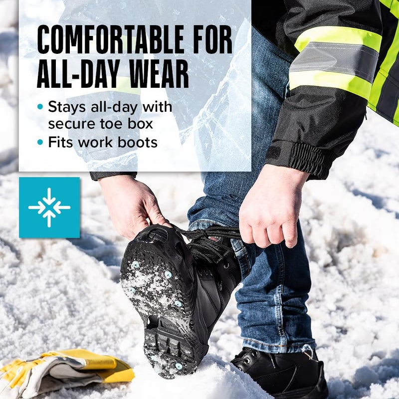 Due North All Purpose Industrial Ice Cleats for Men & Women - Traction Aids for Walking & Working on Snow/Ice - 16 Spikes - Image 5